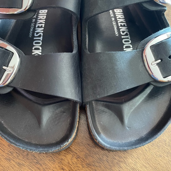 Birkenstock Black Double-Buckle Leather Sandals - Women